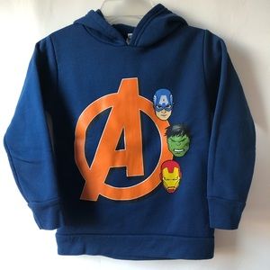 Marvel Avengers Boys Blue Hoodie Sweatshirt size 6